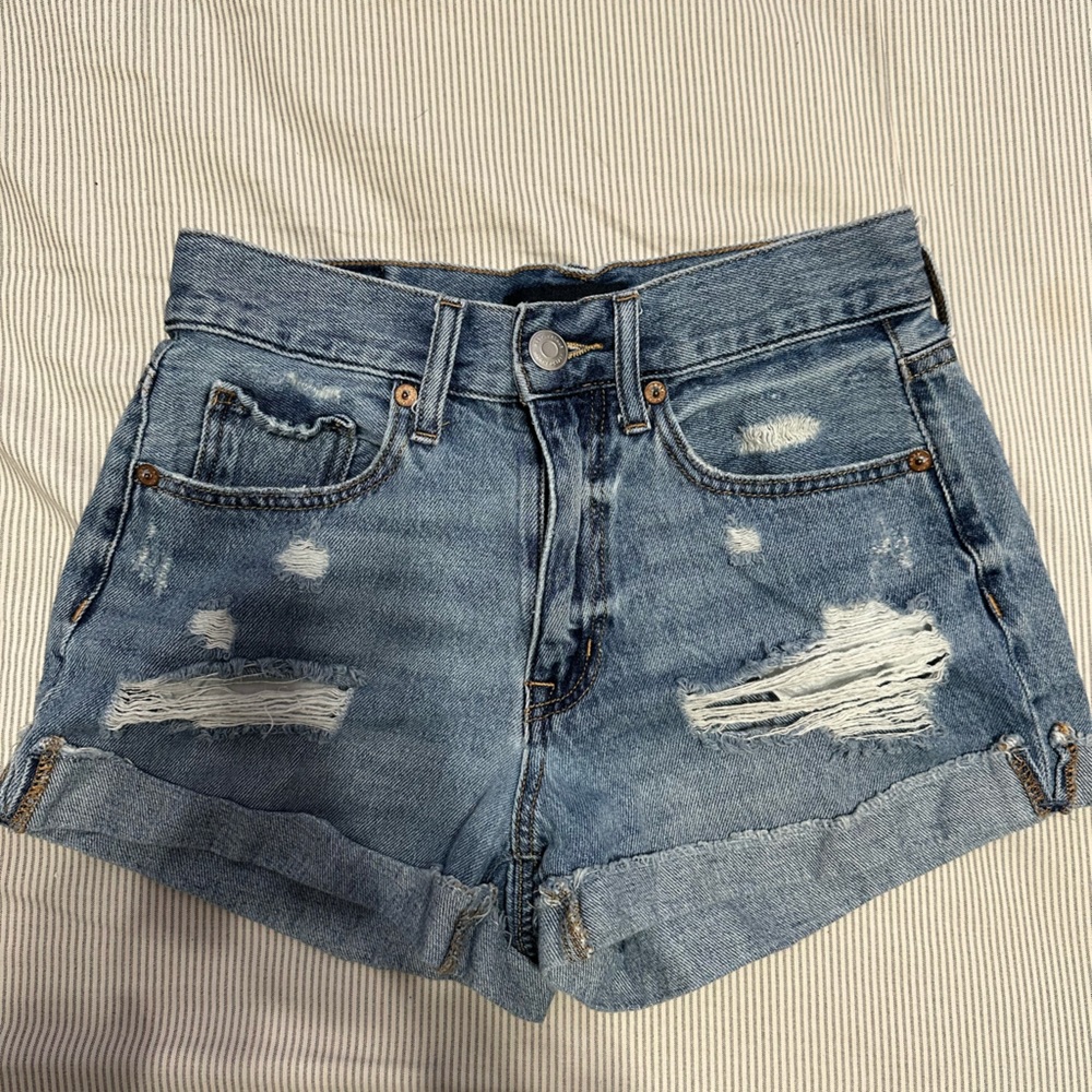 Aero mom shorts with rips size 2